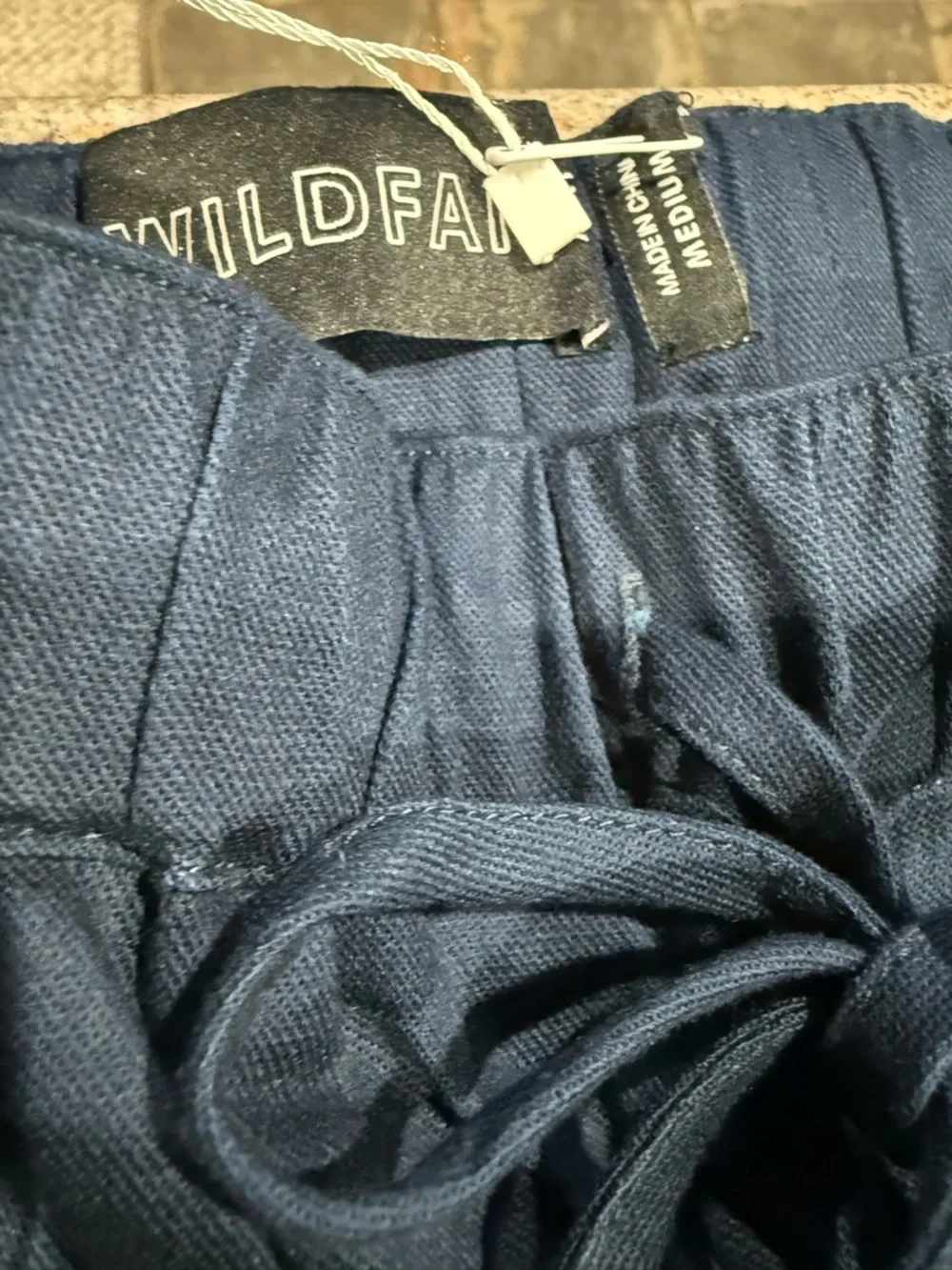 Wildfang The Essential Piper Drawstring Pants, Blue, Size Medium, NWT! - Picture 6 of 7